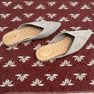 Birdies Grey Pointed Toe Mules size 9.5